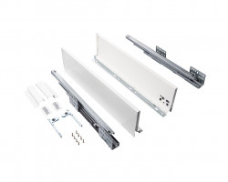 Комплект ящика Firmax Smartline, длина 550 мм, высота 135 мм, с доводчиком, белый, FRM0755.007/135